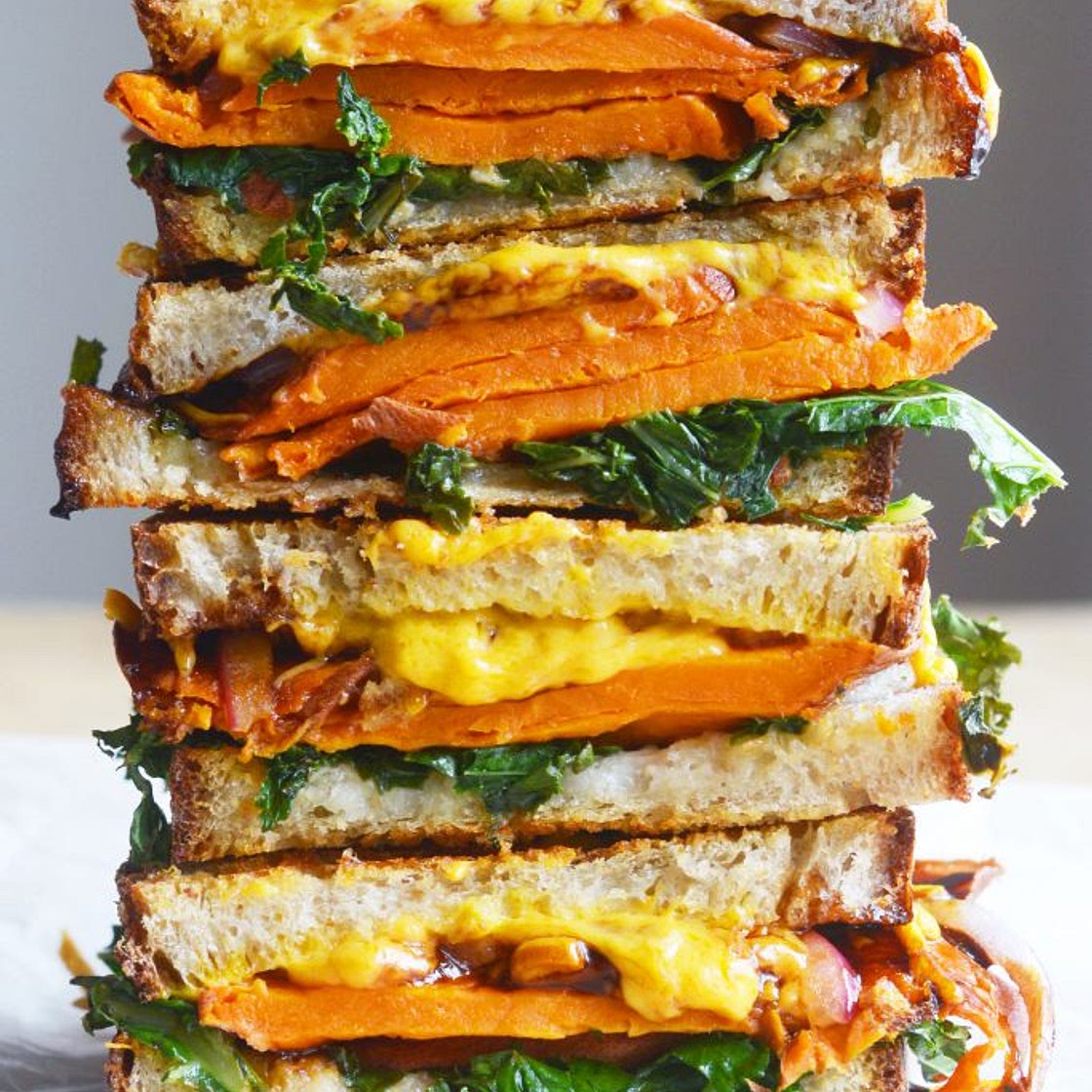 Vegan Balsamic Sweet Potato Grilled Cheese