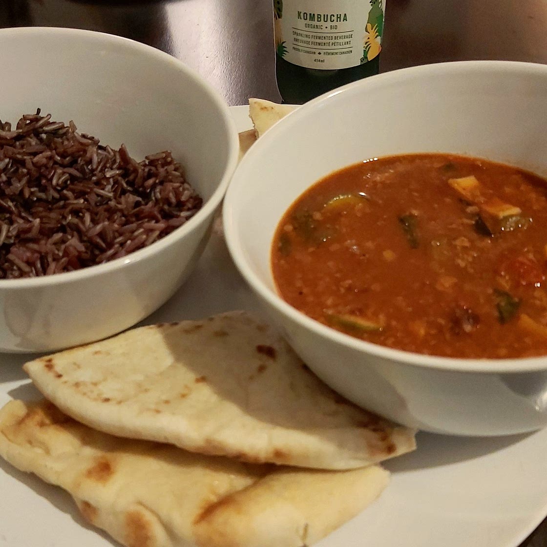 Gochujang Stew, Rice & Naan