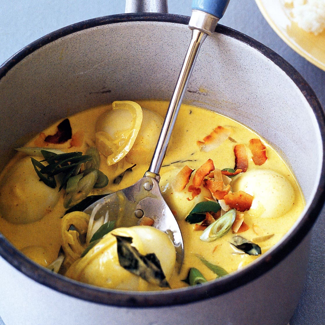 Spiced coconut eggs