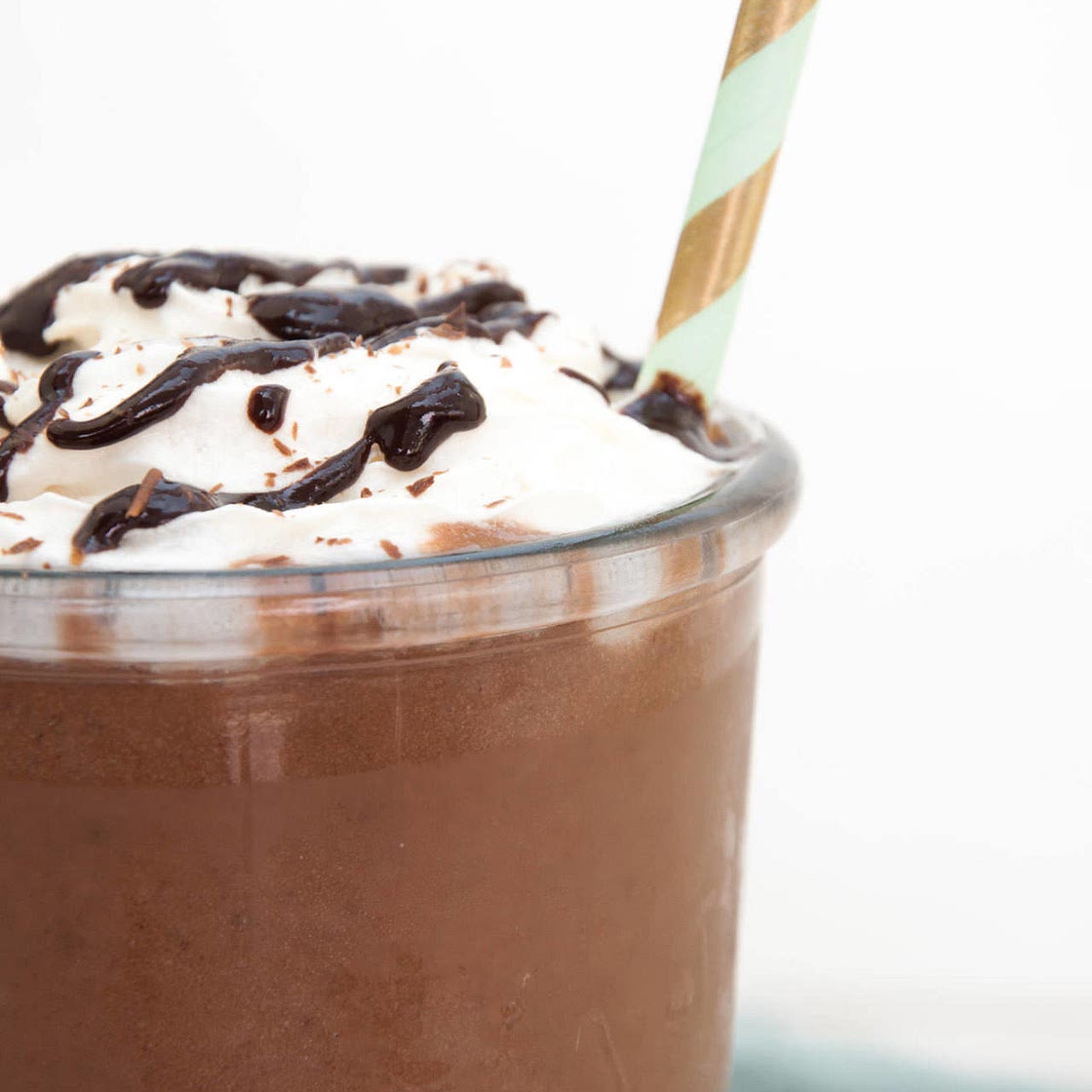 Chocolate egg nog milkshake