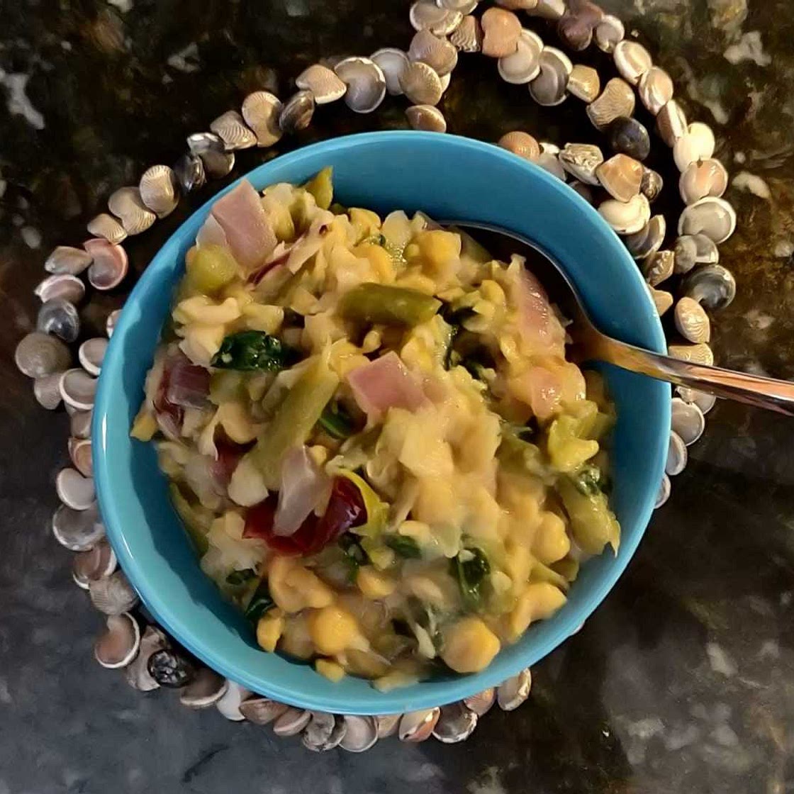 Scrambled chickpeas
