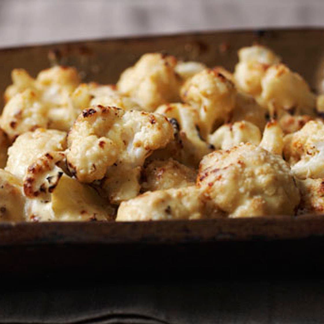 Roasted cauliflower cheese