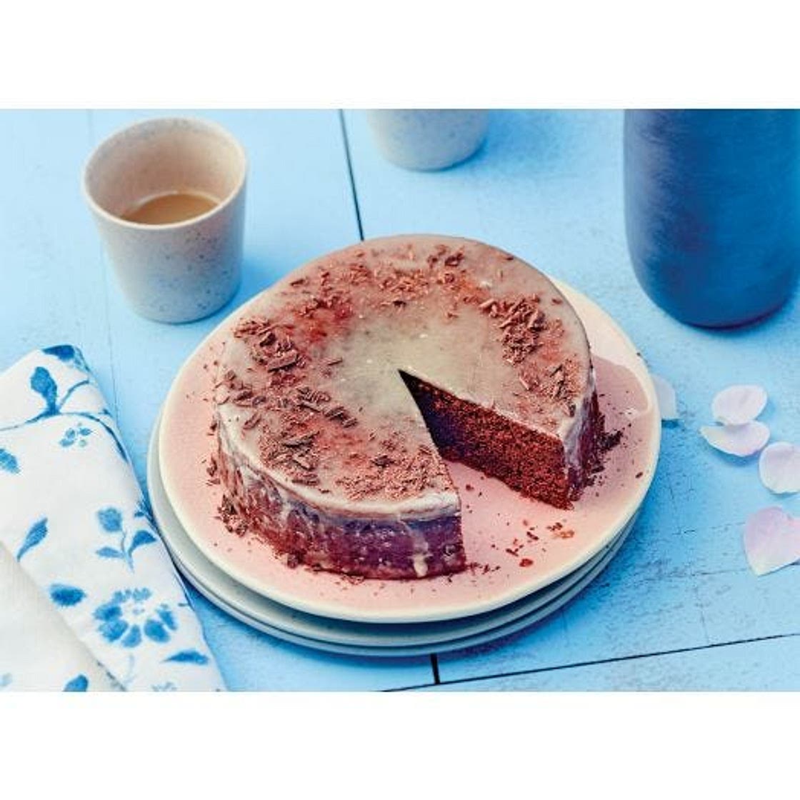 Chocolate Spice Cake with Chai Glaze