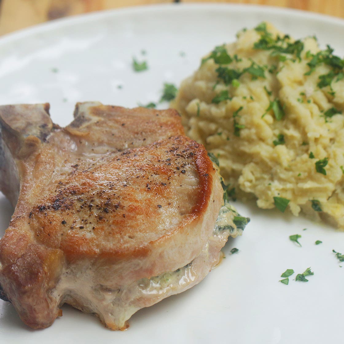 Pork Chops And Creamy Spinach Recipe by Tasty