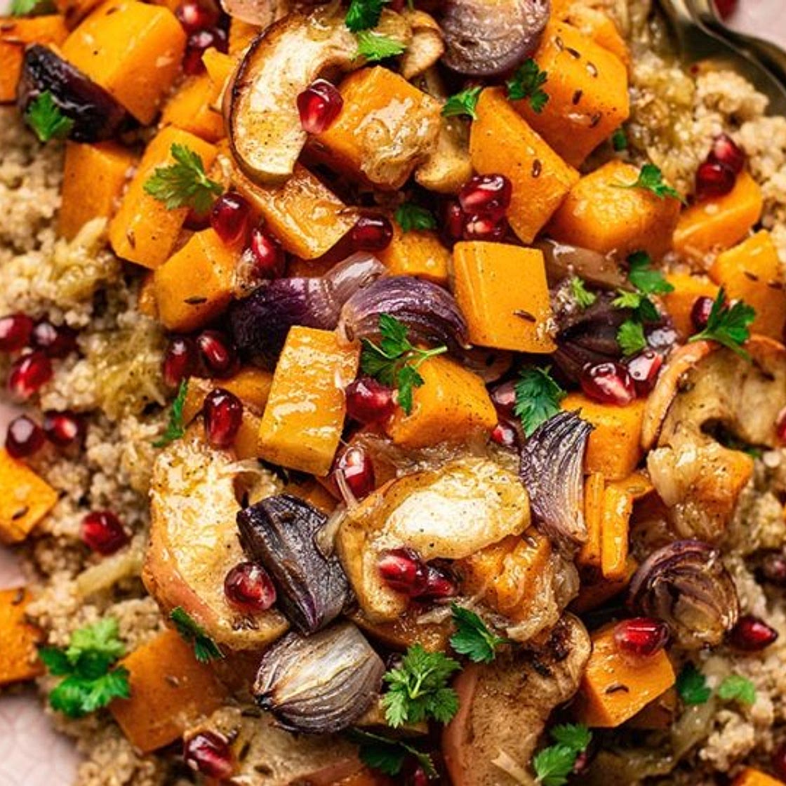 Warm Moroccan Roasted Vegetable Salad