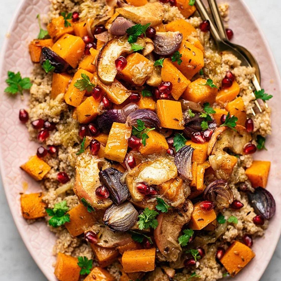 Warm Moroccan Roasted Vegetable Salad