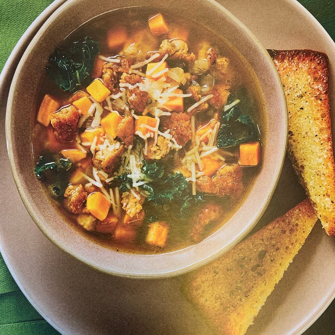Chicken Sausage, Sweet Potato & Kale Soup
