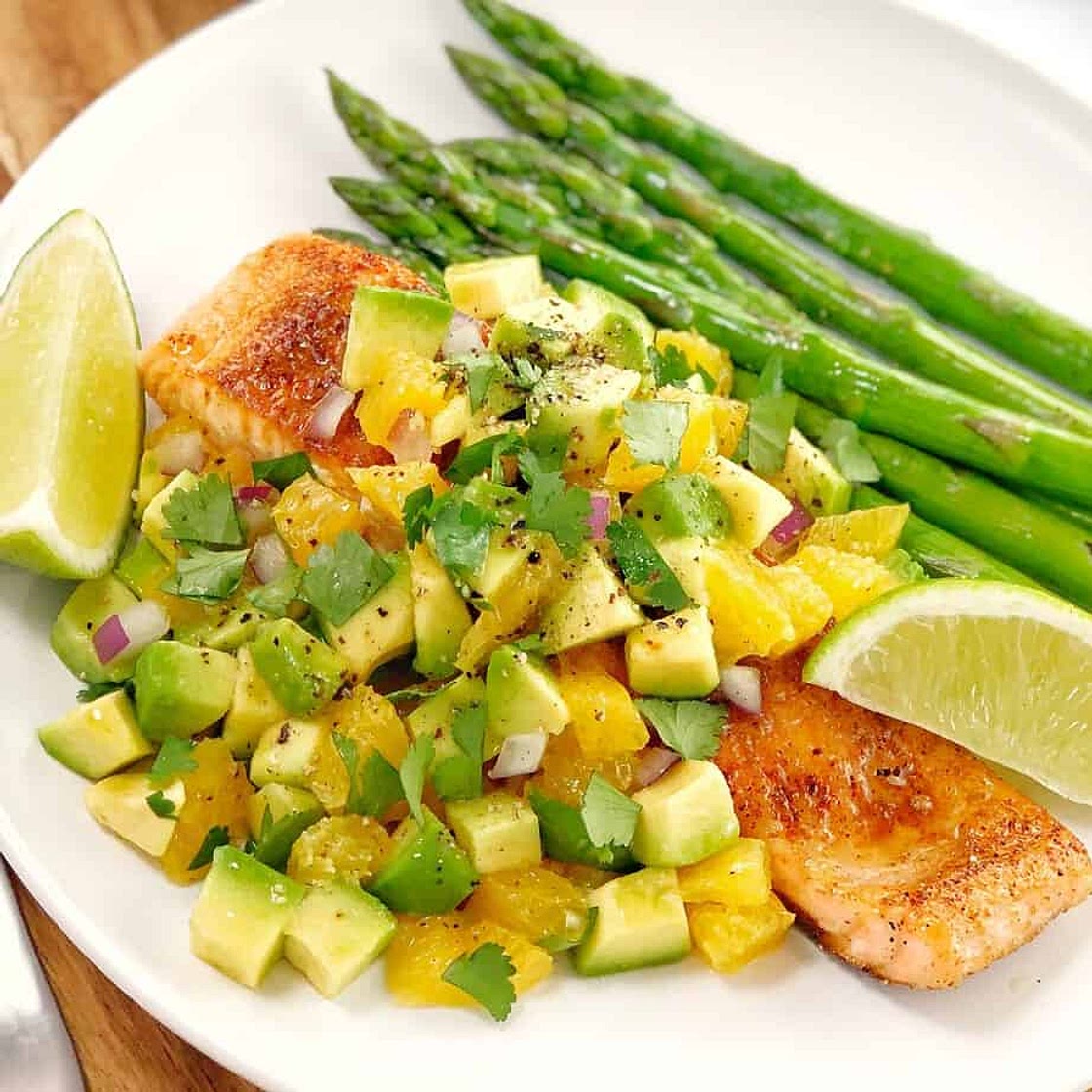 Salmon with Avocado Salsa
