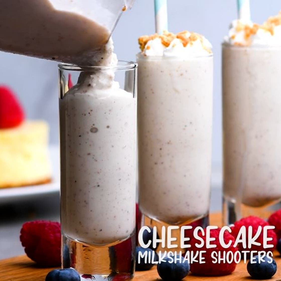 Mini Cheesecake Milkshake Shooters
