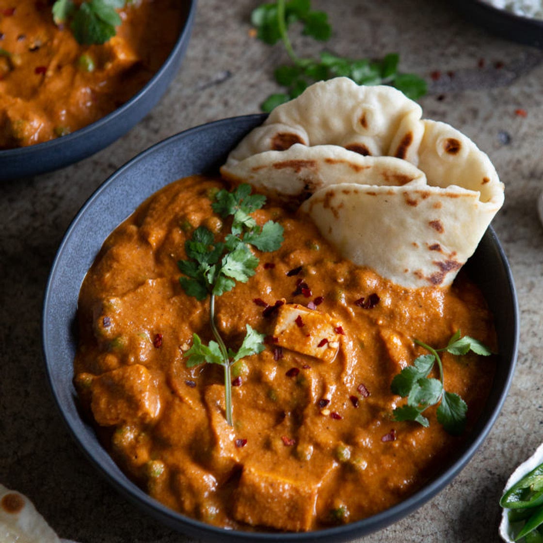Vegan Matar Paneer with Tofu