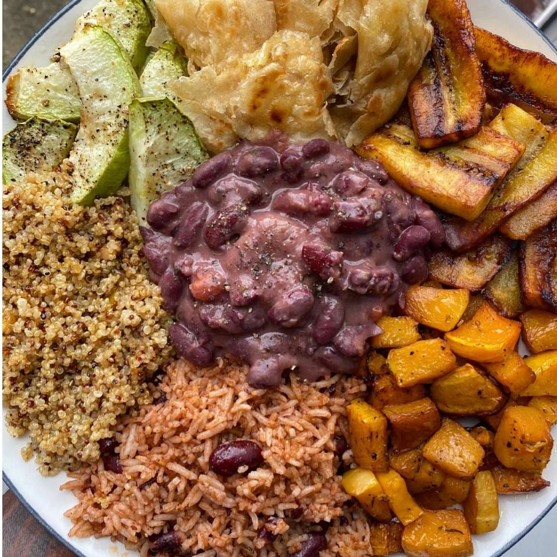 Jollof rice and peas fusion