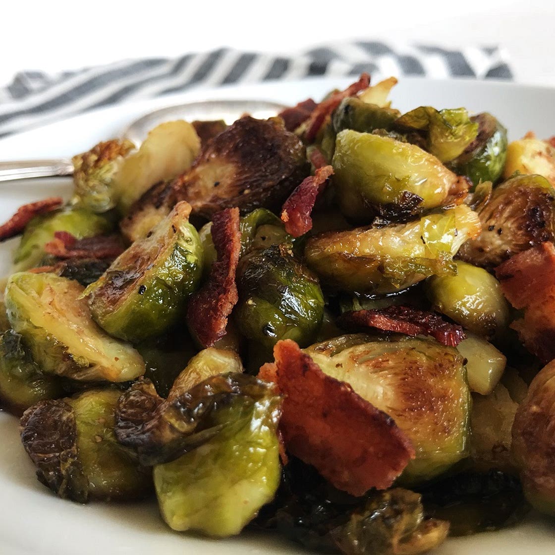 Caramelized Brussels Sprouts with Bacon