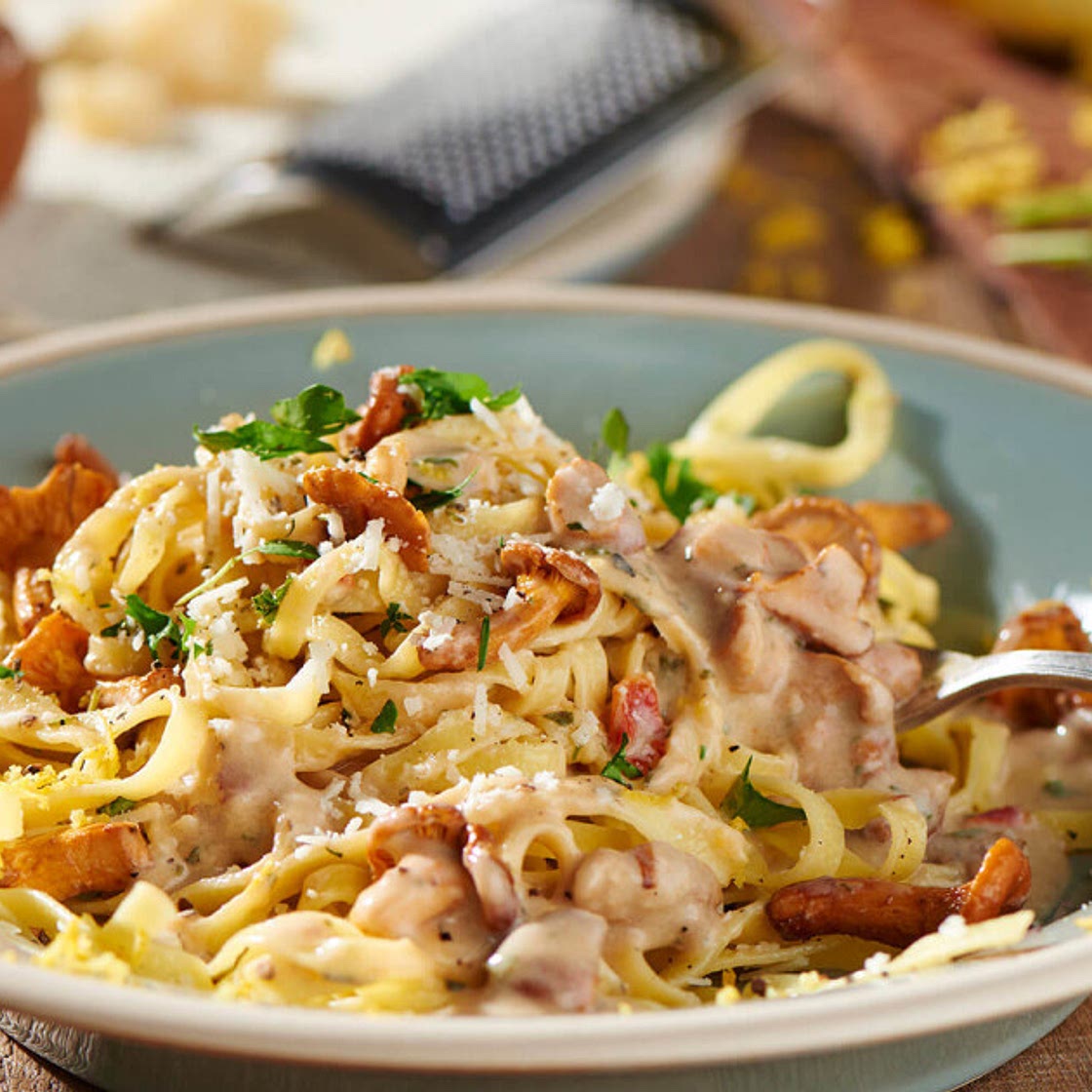 Pasta mit Pfifferlingen