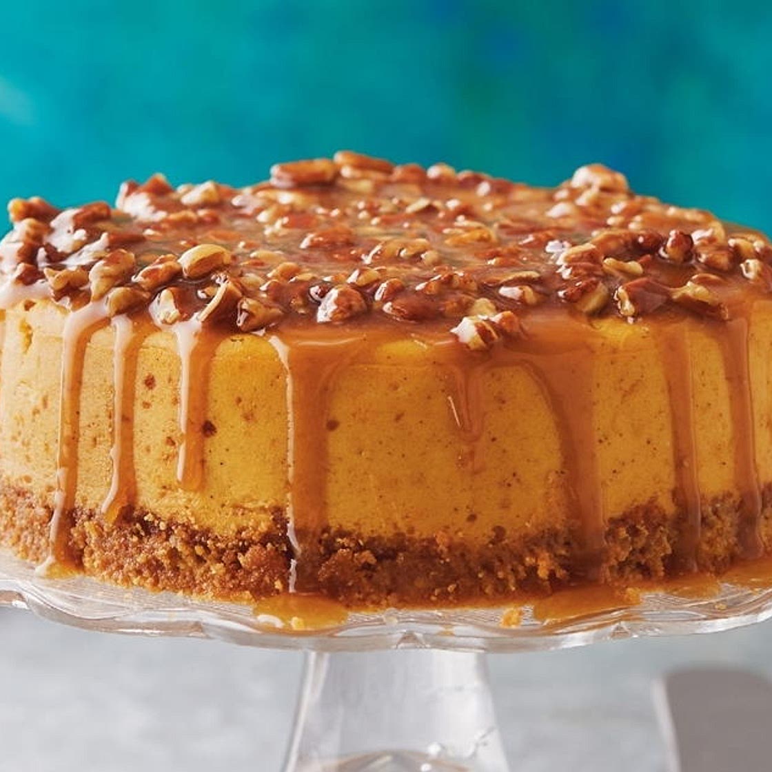 Praline-Pumpkin Cheesecake