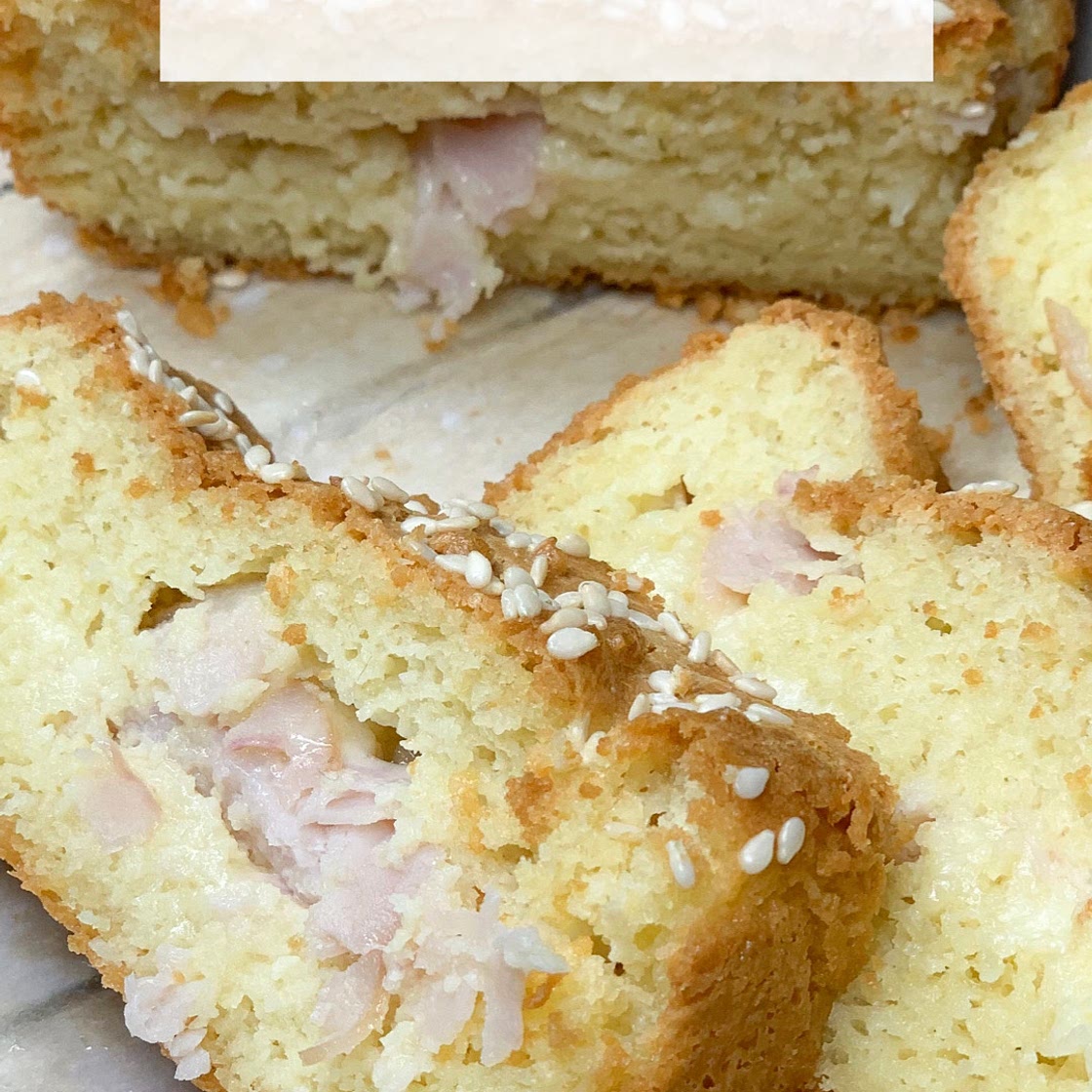 Keto bread with ham and cheese