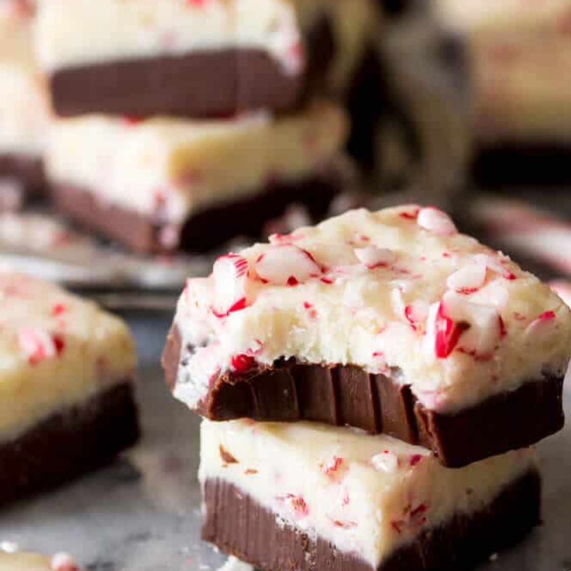 Peppermint Bark Fudge