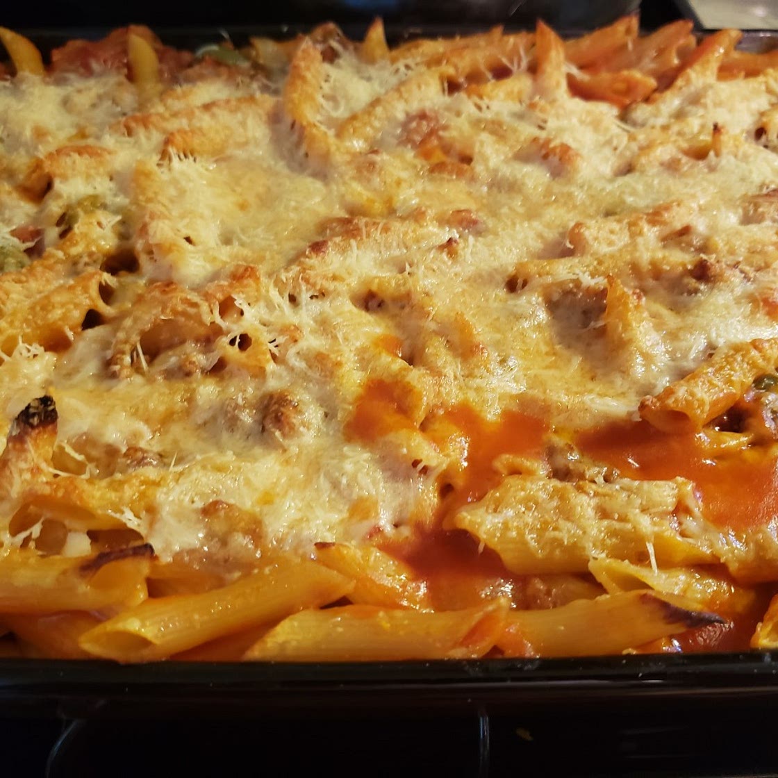 Sausage and Pepper Baked Ziti