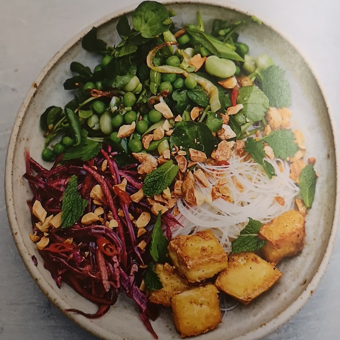 Spring vegetable bun cha