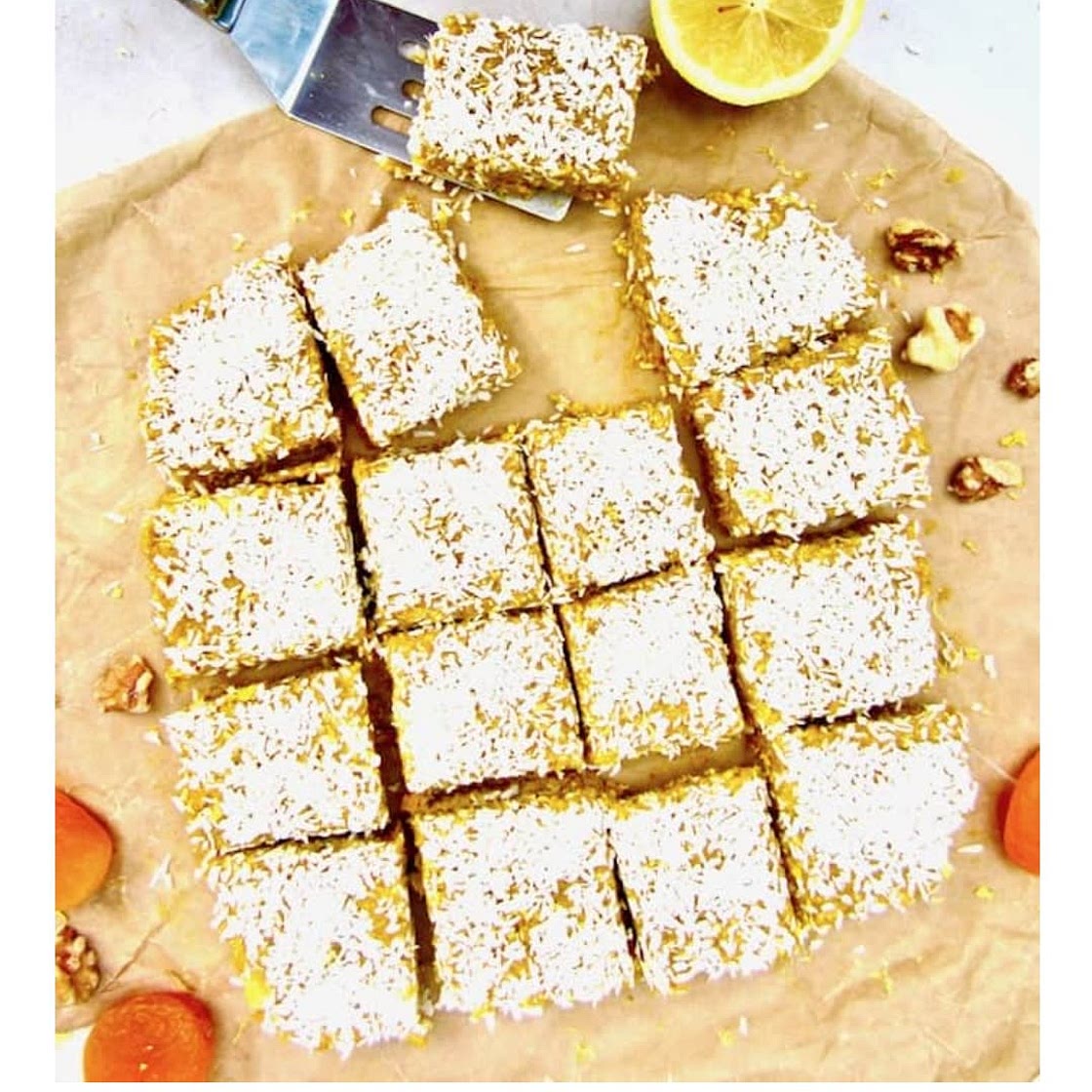 Apricot tumeric lemon bars