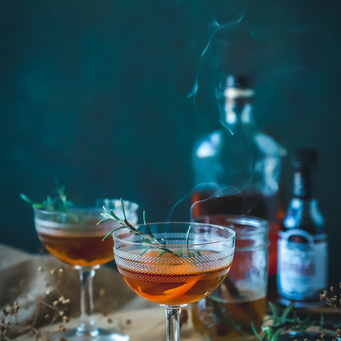 Cinnamon Rosemary Old Fashioned