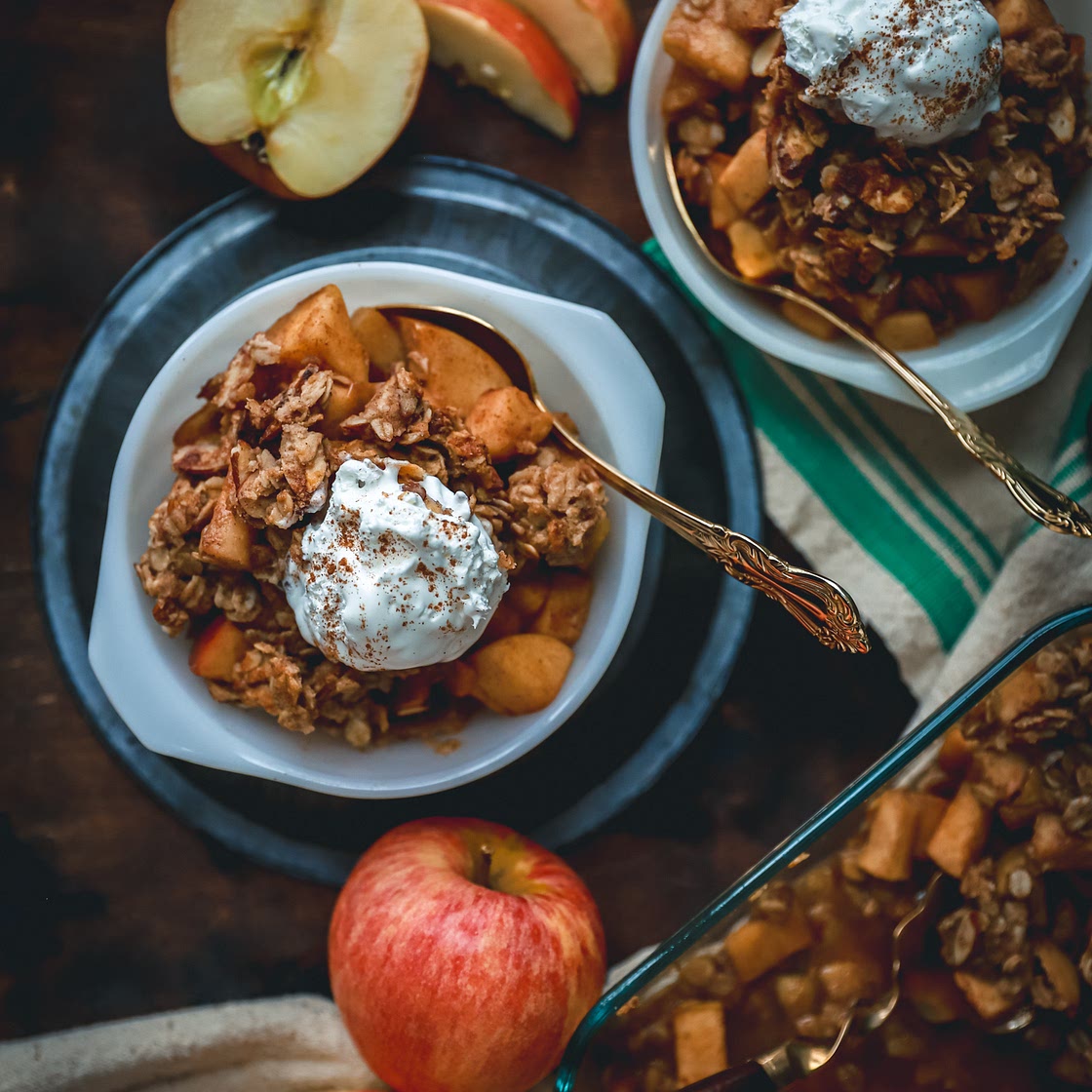 Maple Bourbon Apple Crisp