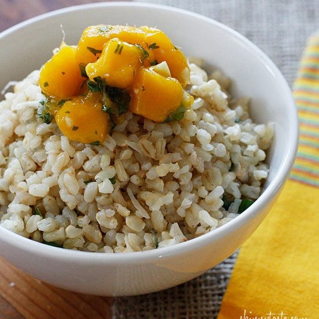 Brown Coconut Rice with Cilantro