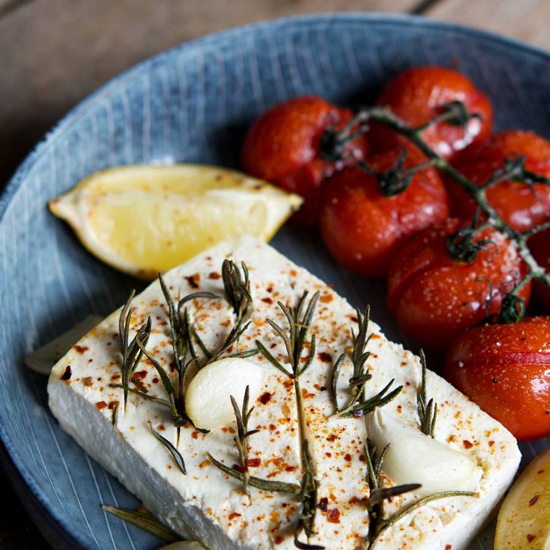 Baked Tofu with Lemon and Rosemary