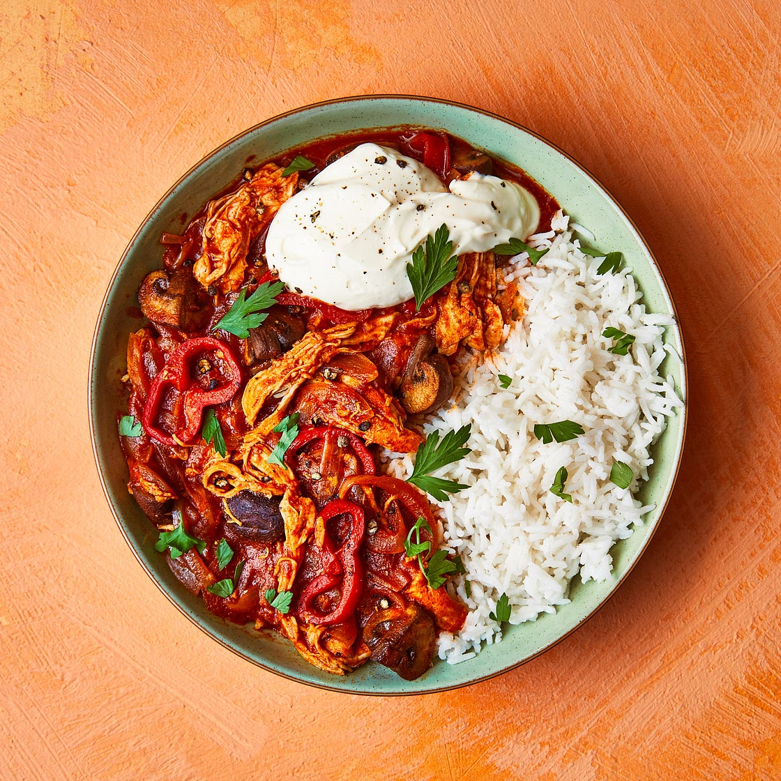 Smoky Chicken Goulash With Basmati Rice