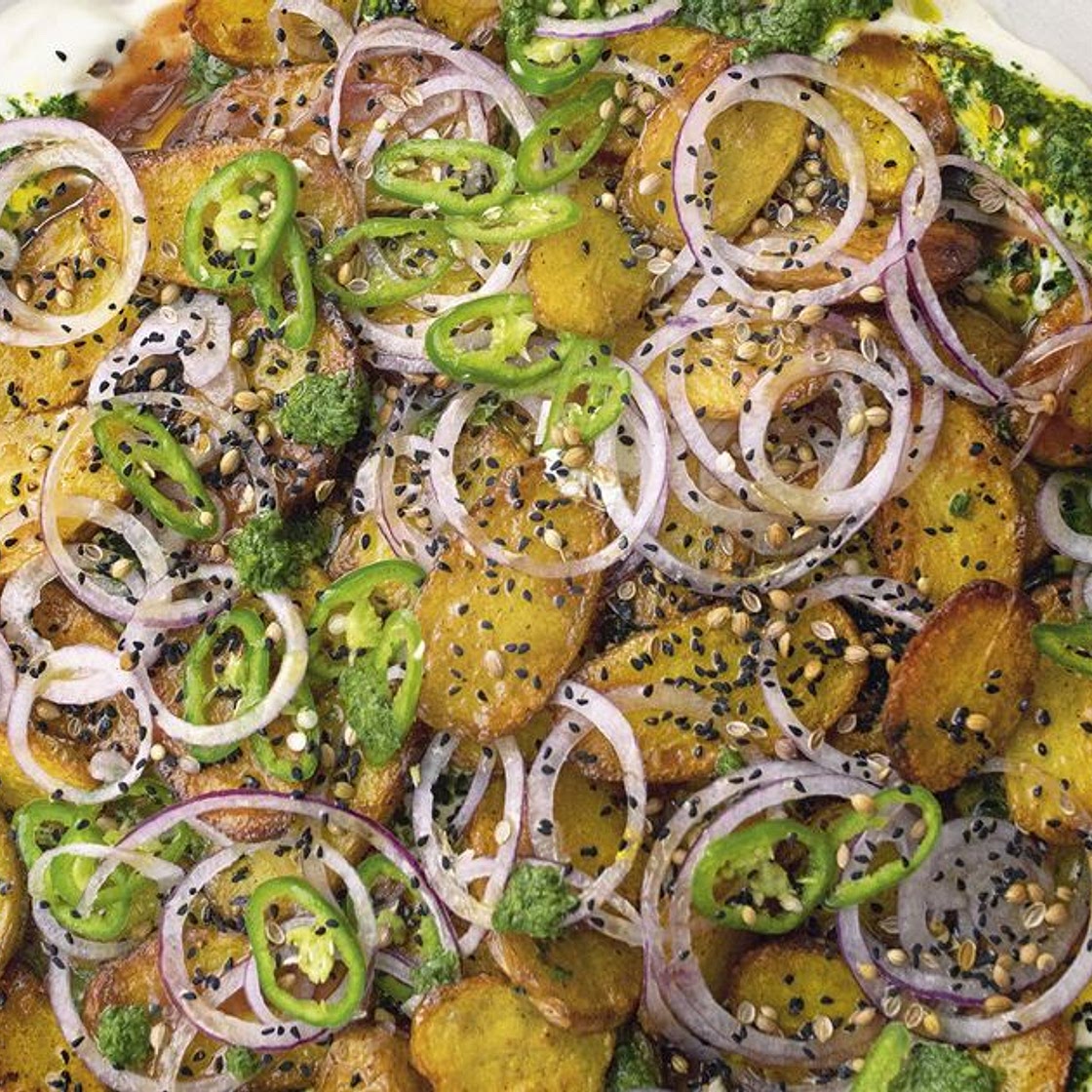 Yotam Ottolenghi's Chaat Masala Potatoes with Yoghurt and Tamarind