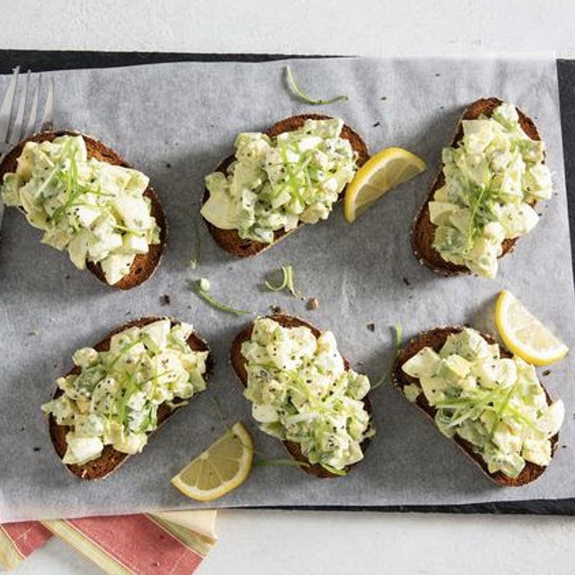 Avocado-Egg Salad Toasts