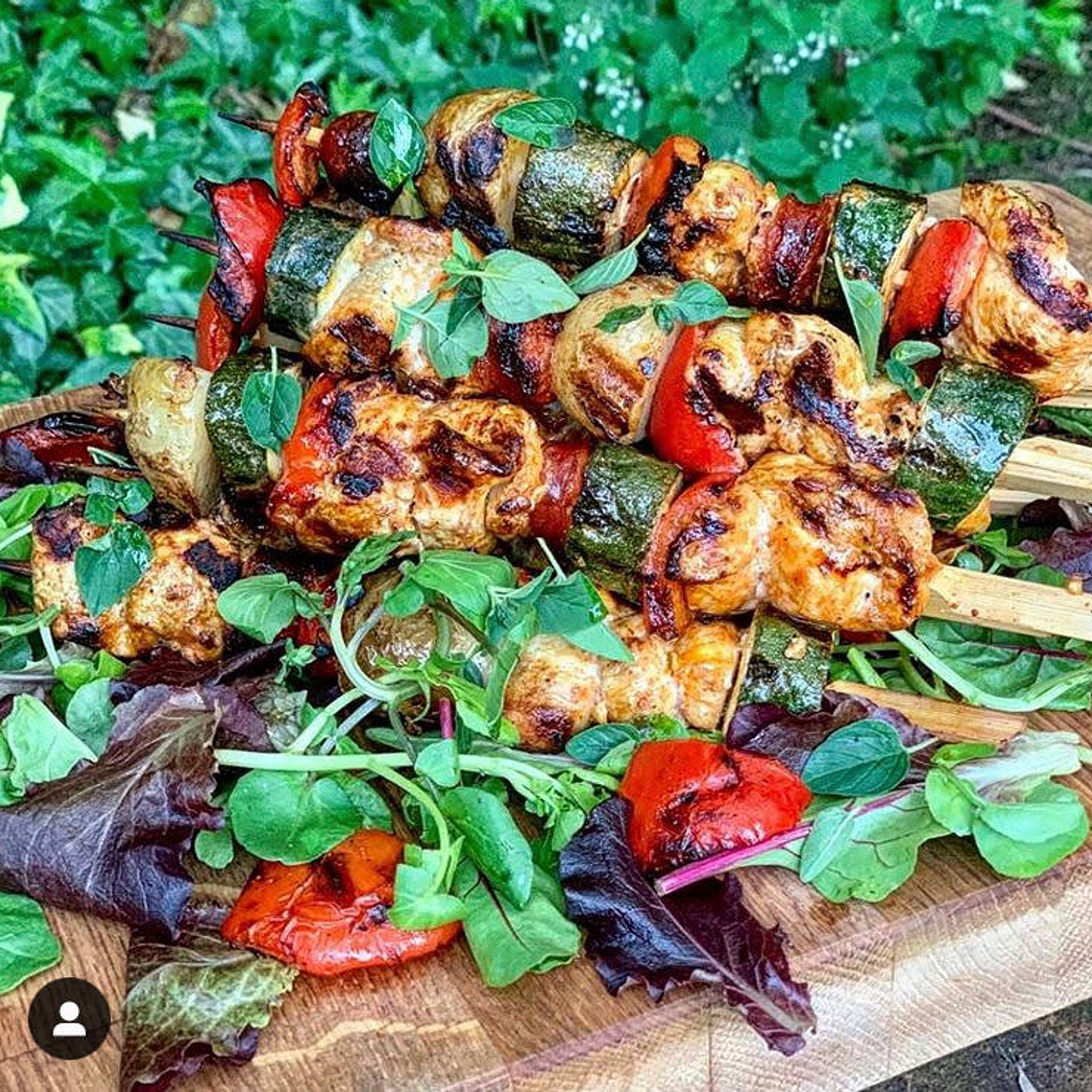 Spanish chicken kebabs 