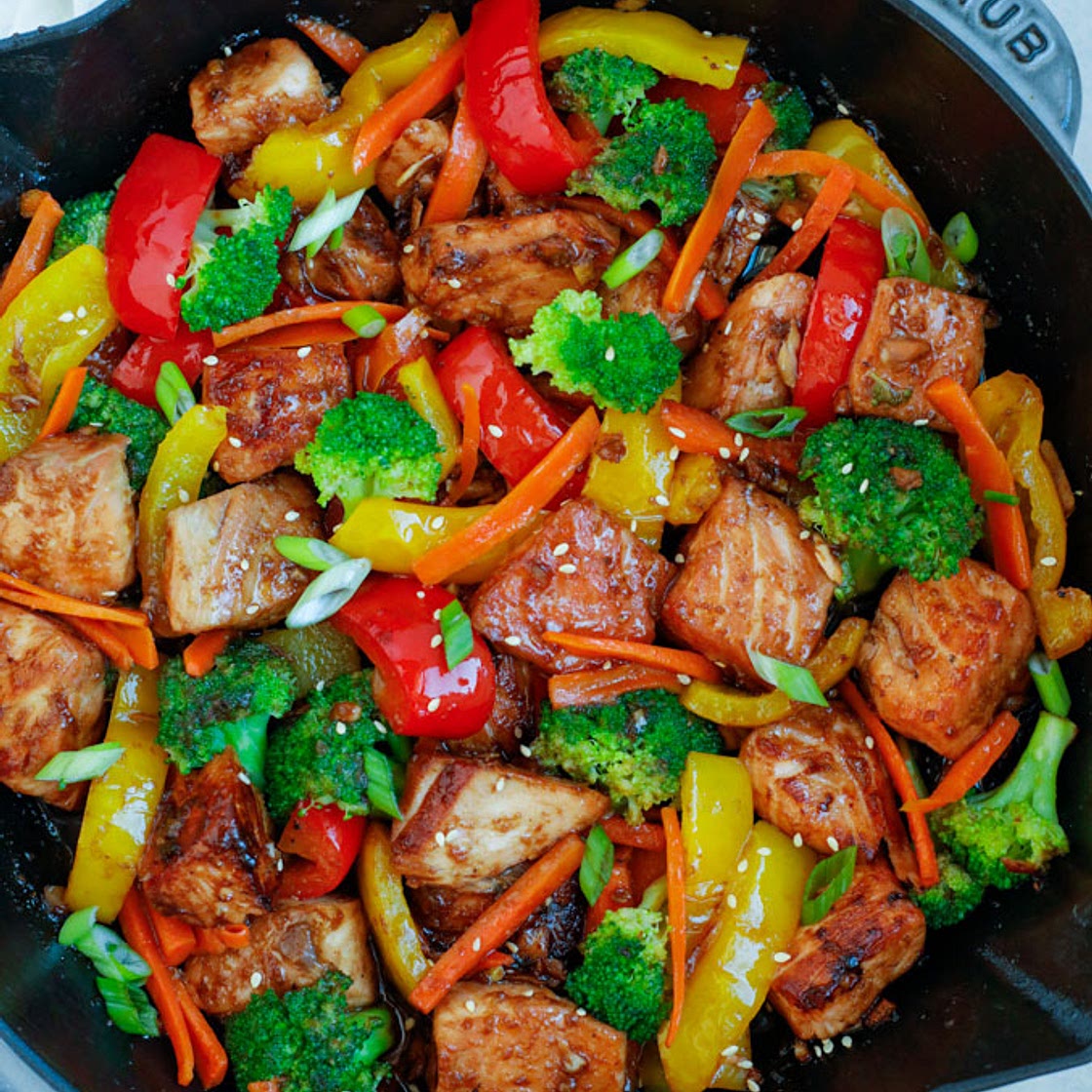 Teriyaki Salmon Stir Fry