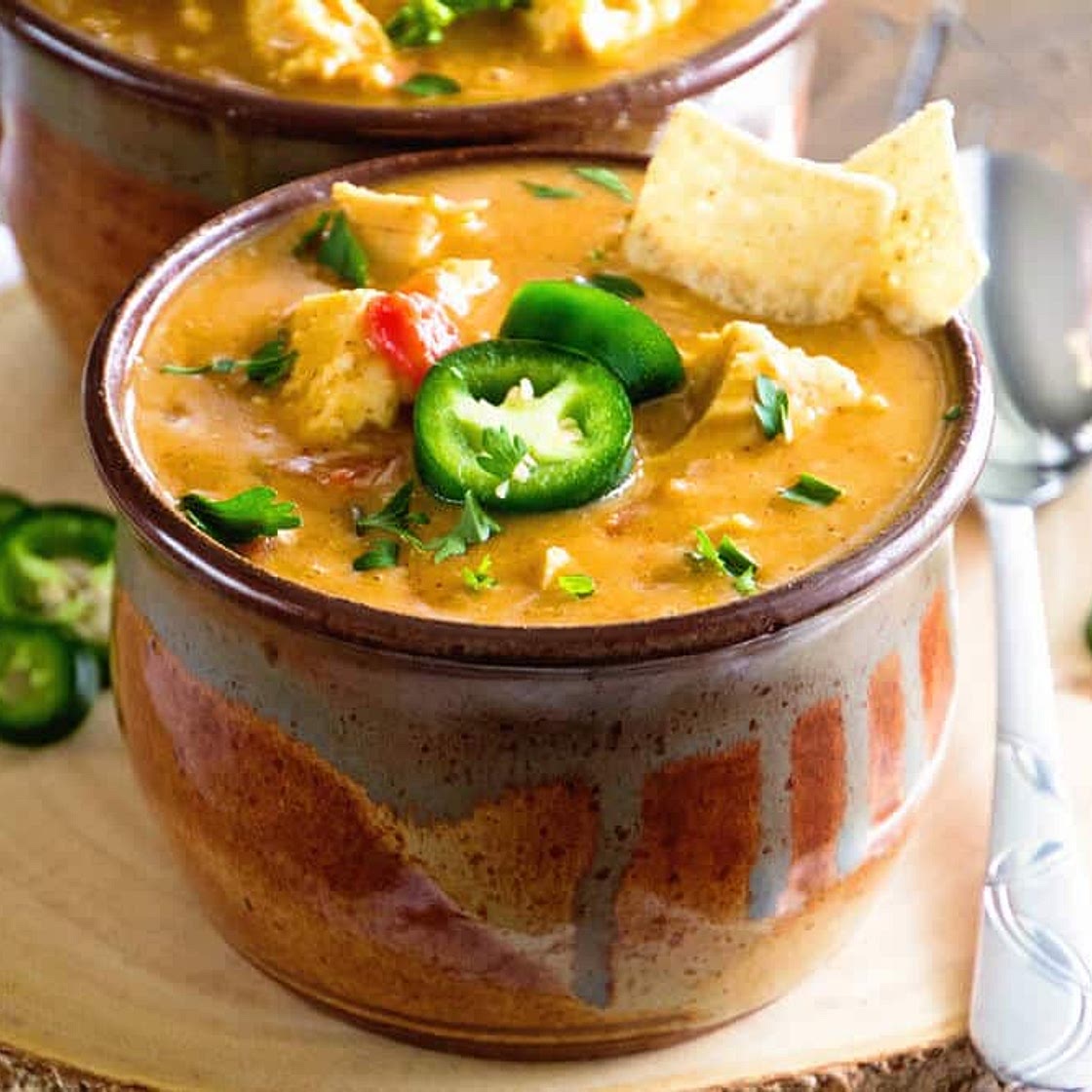 Slow Cooker King Ranch Chicken Soup