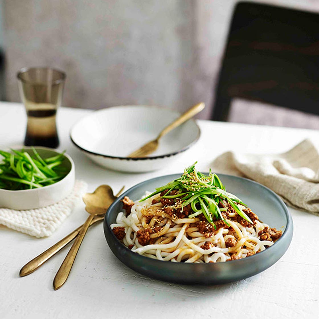 Minced pork noodles