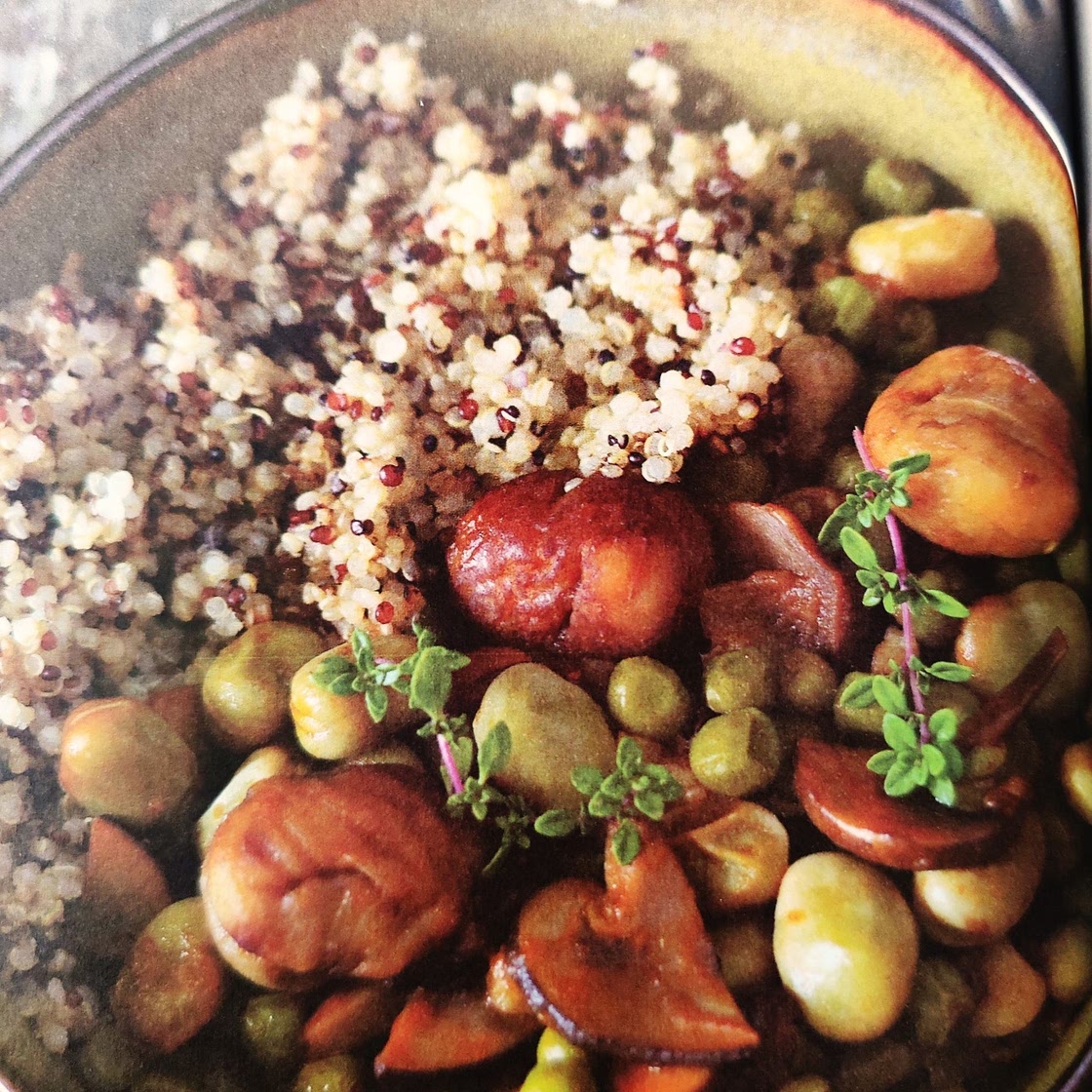 Estufado de castanhas com quinoa