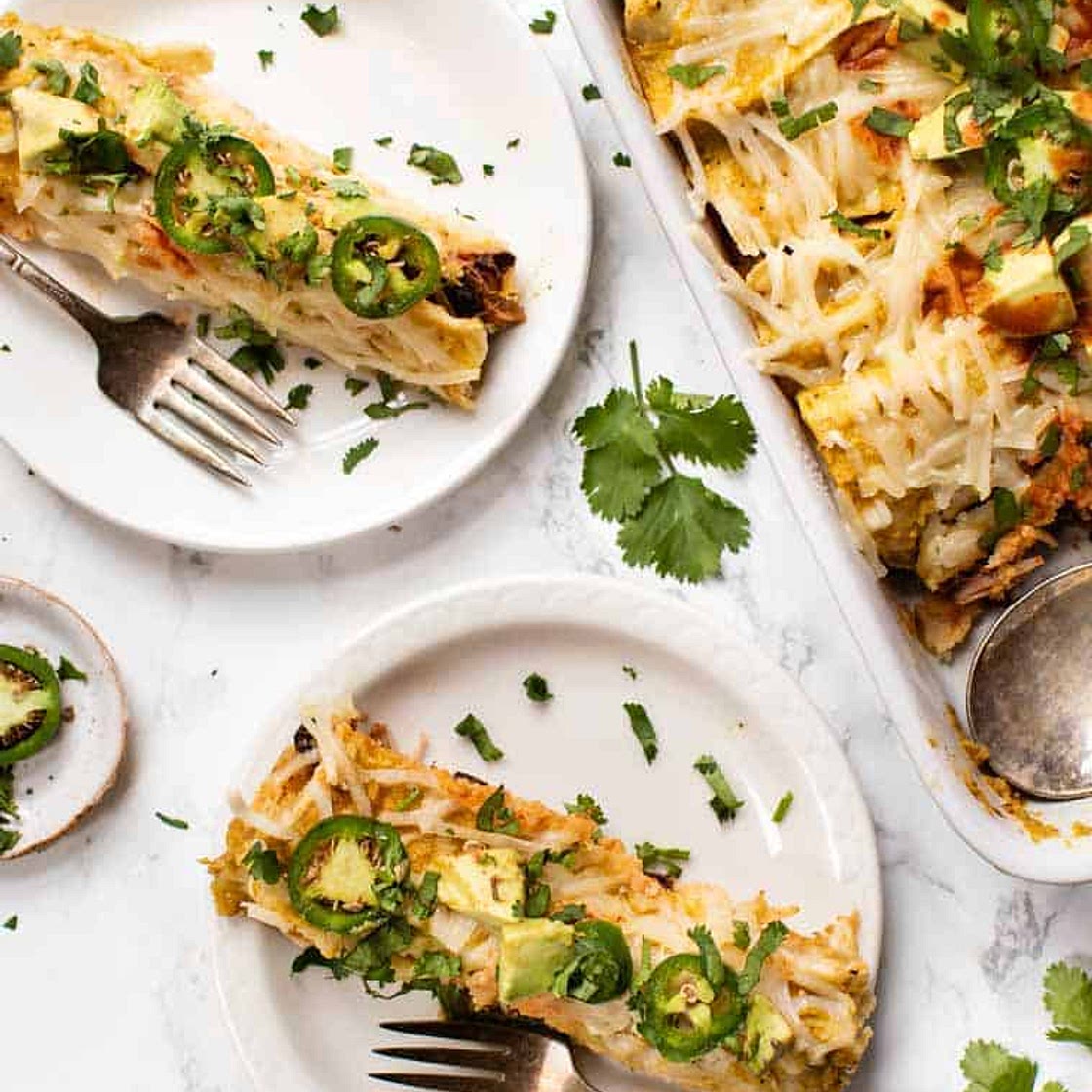 Vegan Jackfruit Enchiladas Verde