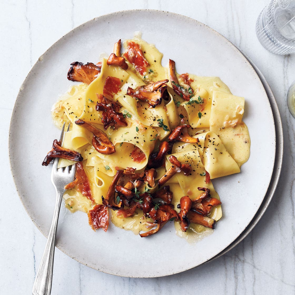 Pasta With Mushrooms and Prosciutto