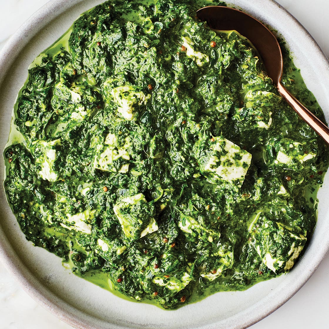 Saag Paneer, But With Feta