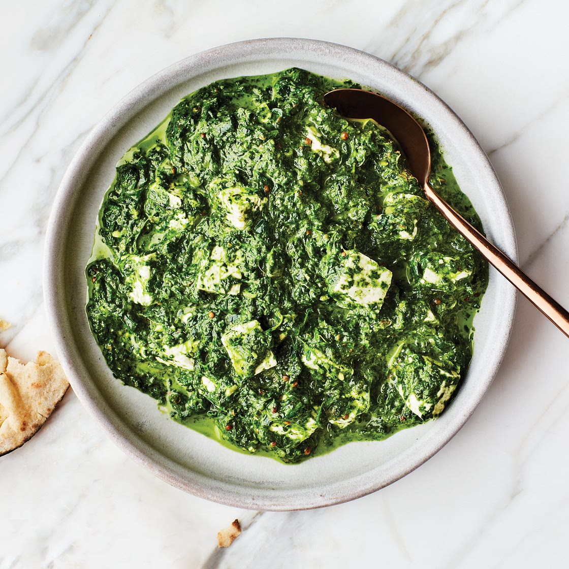 Saag Paneer, But With Feta