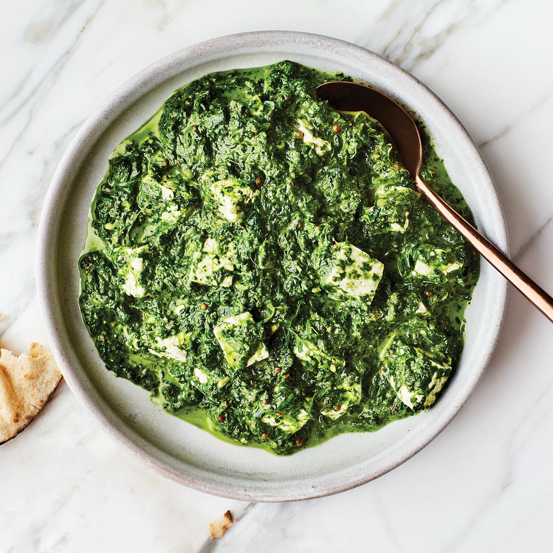 Saag Paneer, But With Feta