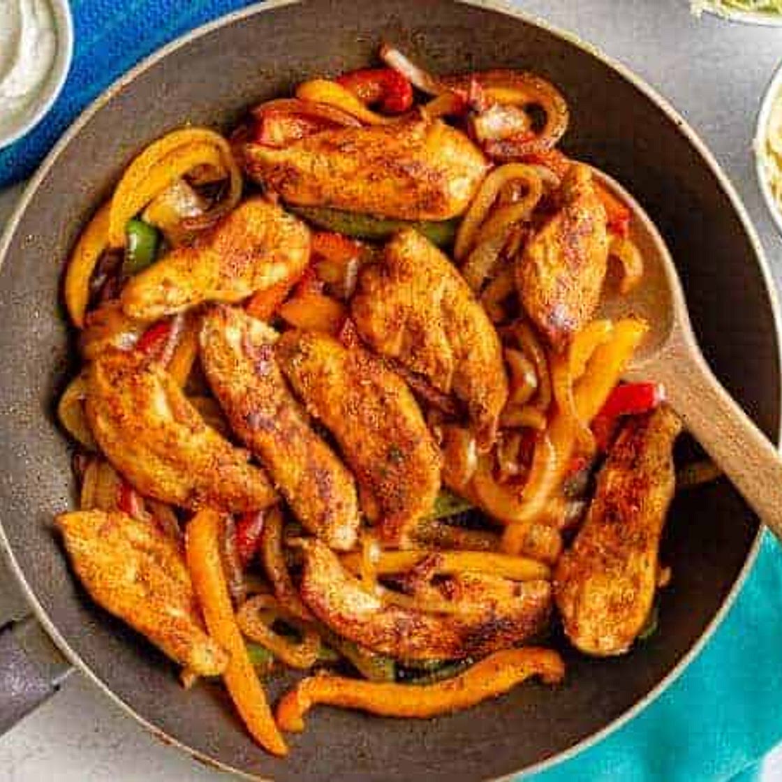Easy chicken fajitas