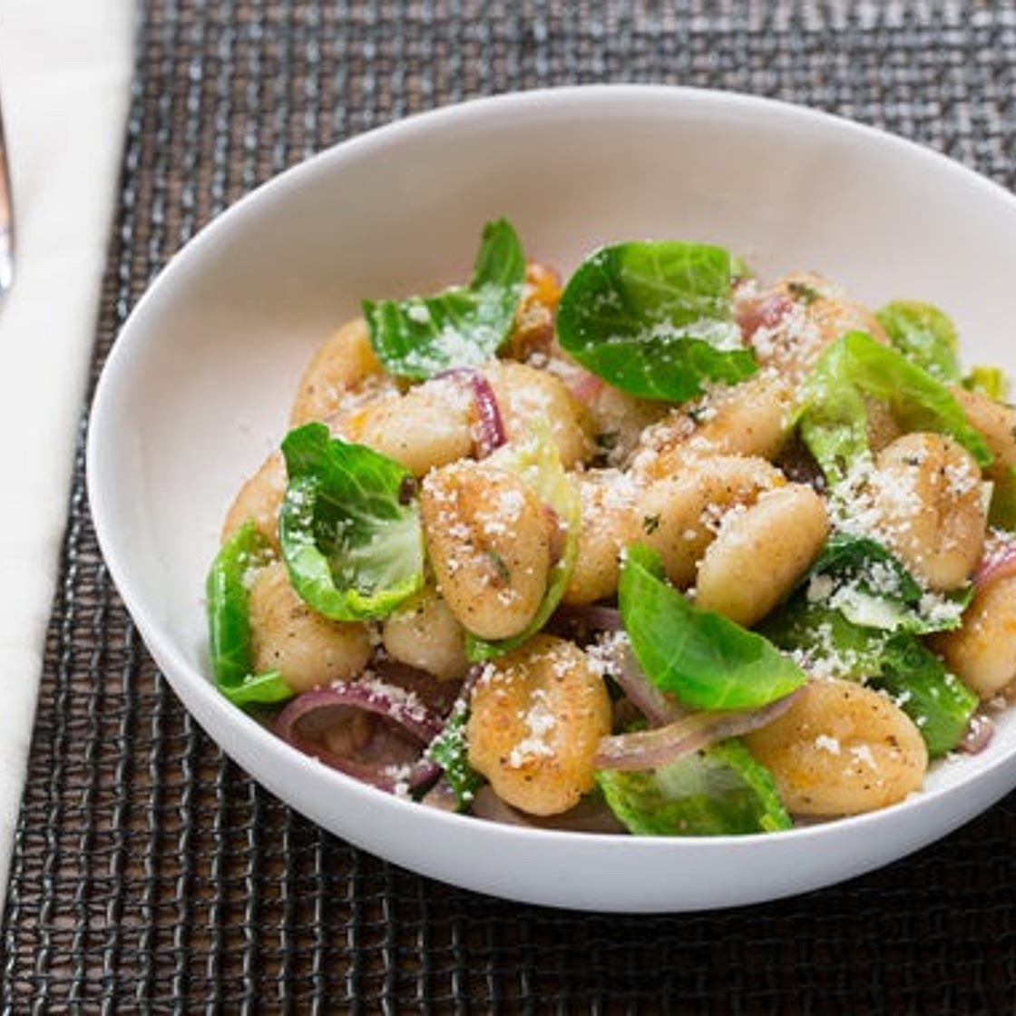 Crispy Brown Butter Gnocchi with Meyer Lemon & Brussels Sprouts