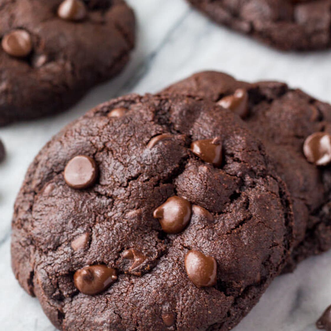 Bakery Style Double Chocolate Chip Cookies