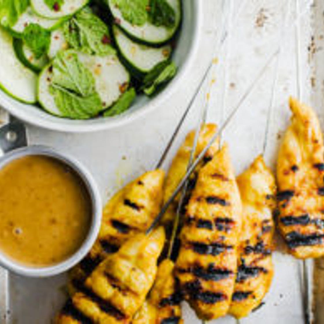 Chicken Satay with Peanut Sauce