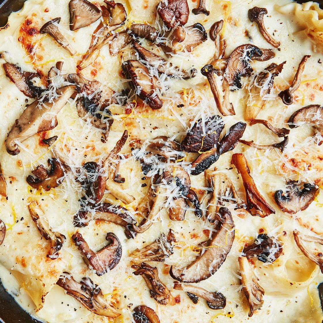 Skillet Mushroom Lasagna