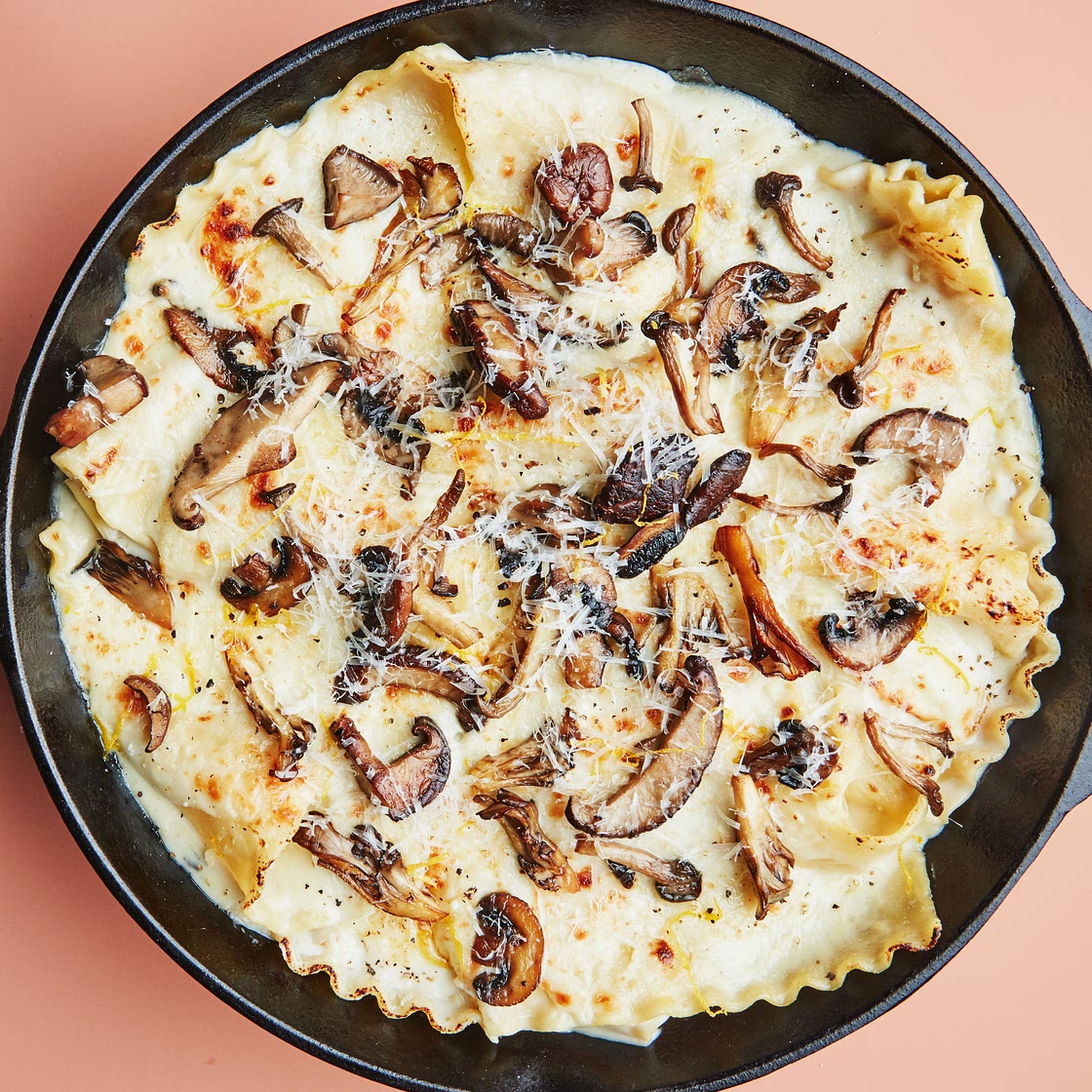 Skillet Mushroom Lasagna