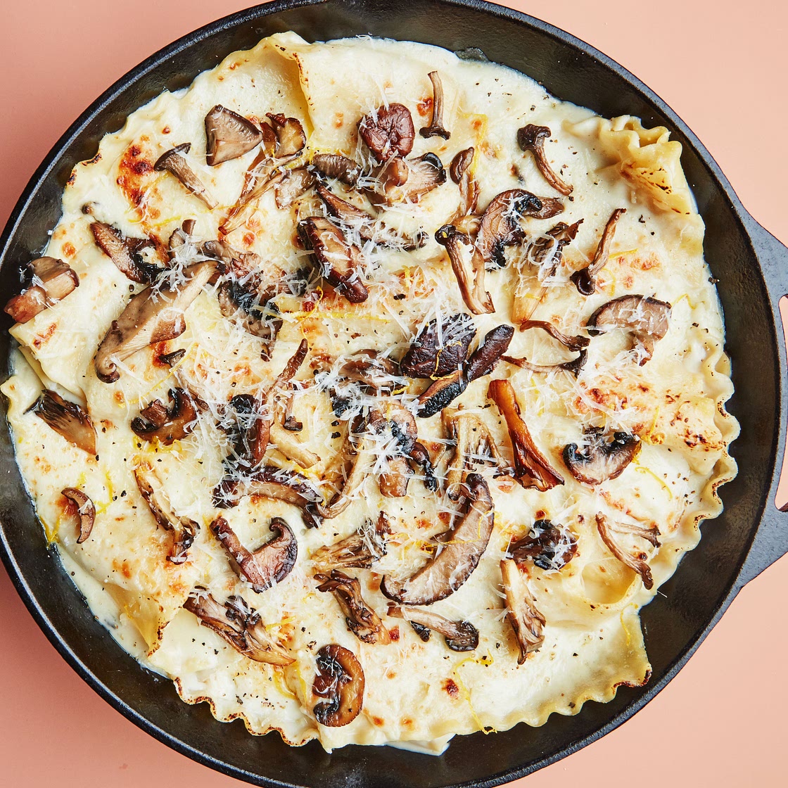 Skillet Mushroom Lasagna