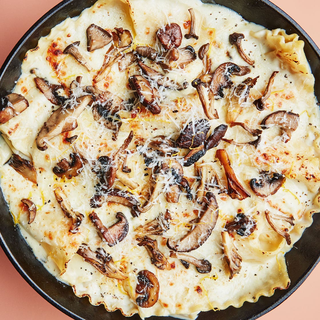 Skillet Mushroom Lasagna