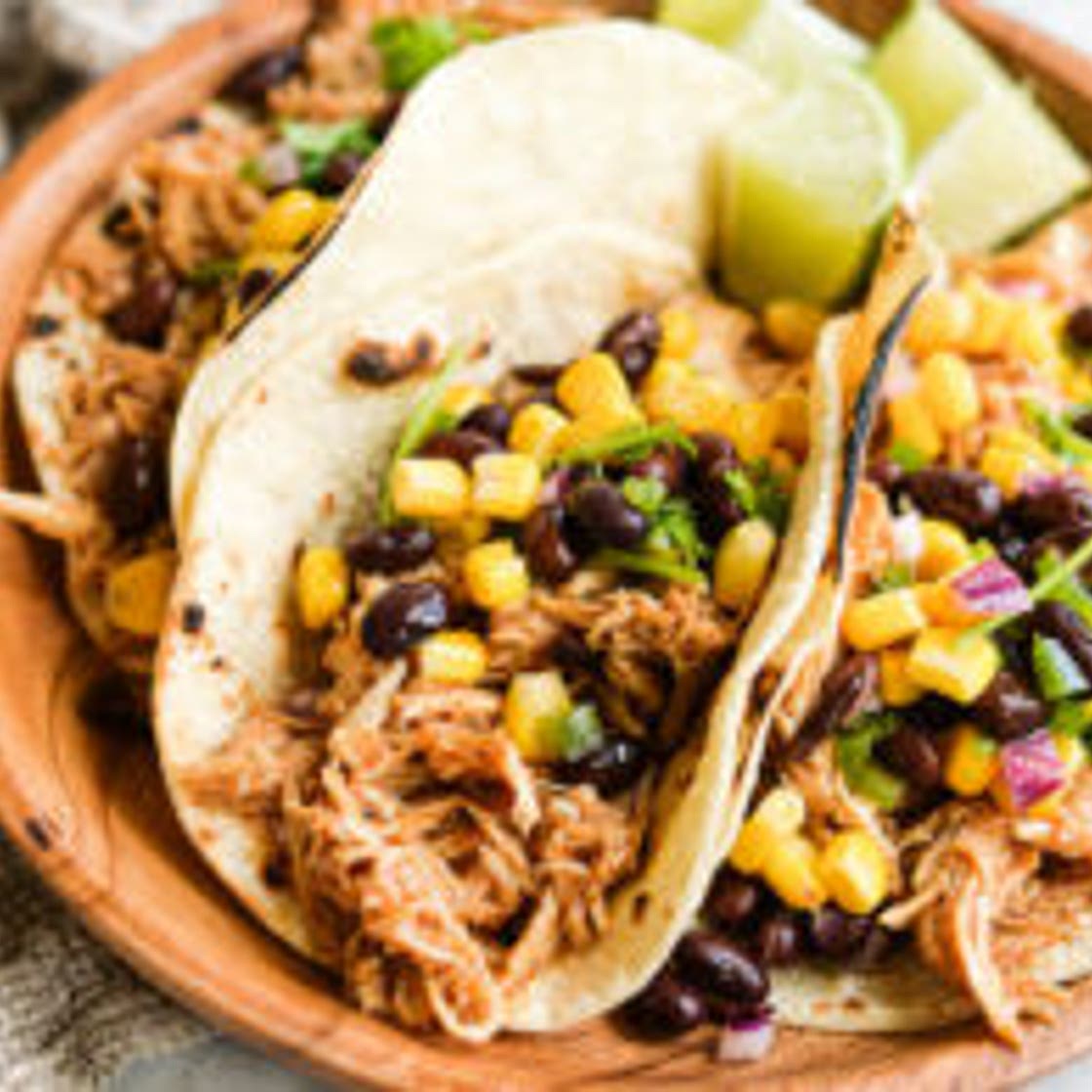 Easy BBQ Chicken Tacos with Black Bean and Corn Salsa