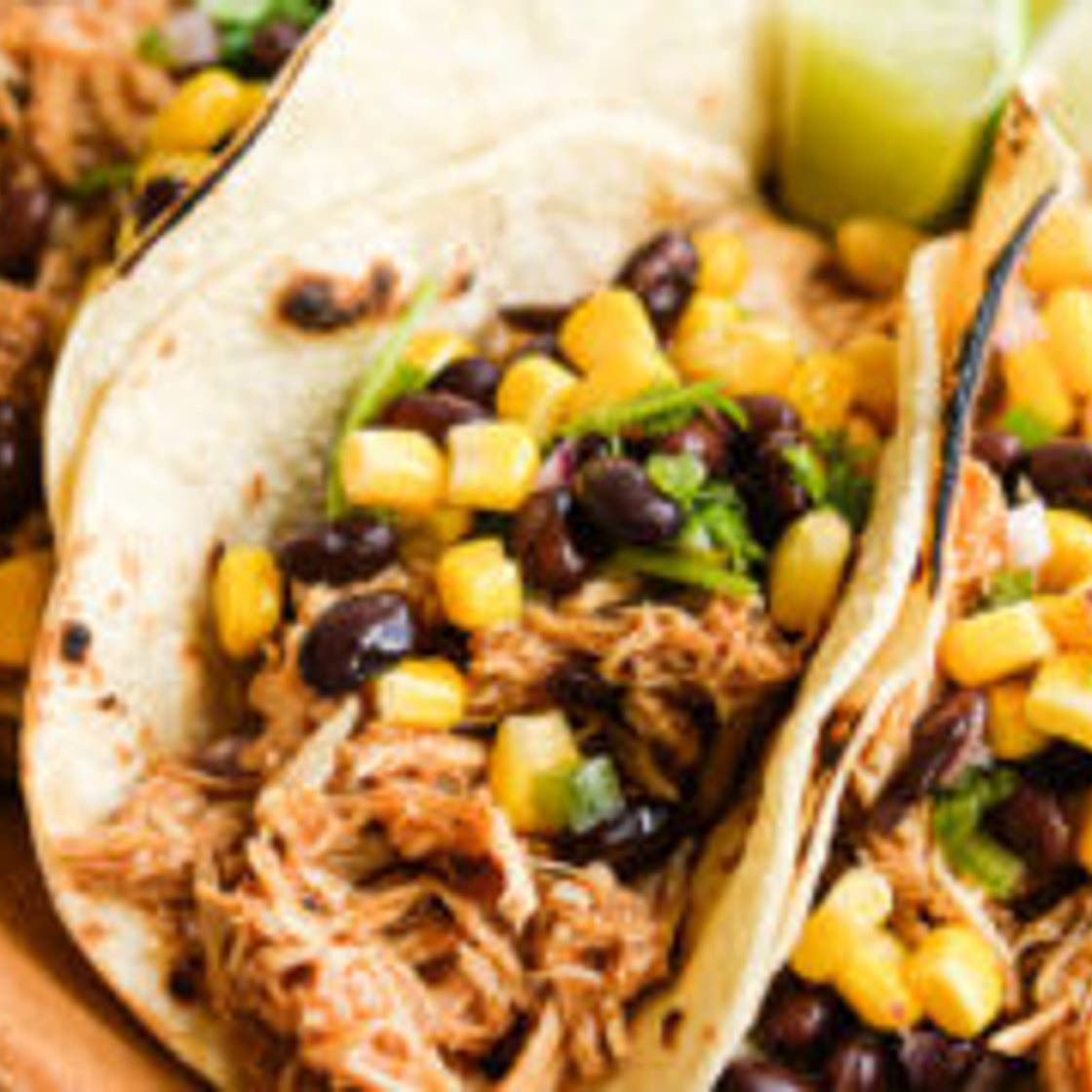Easy BBQ Chicken Tacos with Black Bean and Corn Salsa